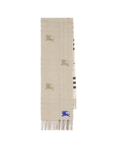 Ekd Motif Vintage Check Fringed Scarf Burberry