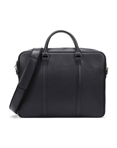 Le Foulonné Кожаная Сумка Для Ноутбука, Портфель, Мужская Повседневная Через Плечо Чёрный Longchamp