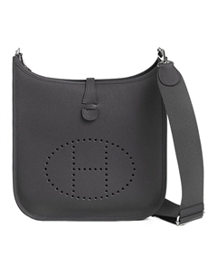 HERMES Кожаная сумка кроссбоди Evelyne Clemence Bullock через плечо женская 85 аридойз сланец серый Hermès