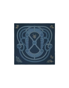 HERMES Шёлковый шарф, Blue Hermès