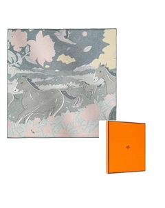 HERMES Шёлковый шарф, Blue Hermès