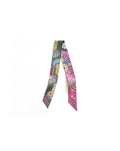 HERMES Шёлковый шейный платок галунный, Multicolor Hermès