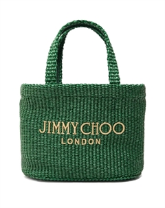 Мини-сумка-тоут с логотипом, зеленый Jimmy choo