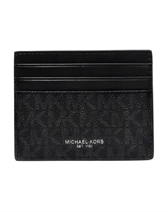 Кожаный искусственный картхолдер Трампетс мужской черный Michael kors