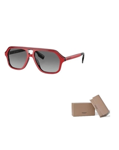 Ацетатные авиаторские солнцезащитные очки детские красные, Red Burberry