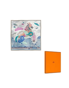 HERMES Шёлковый шёлковый шёлковый платок женский разноцветный, Multicolor Hermès