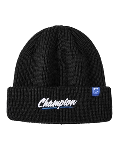 Акриловая вязаная шапка унисекс, Black Champion