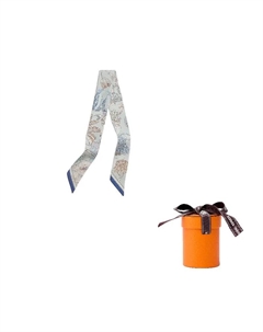 HERMES Шёлковый шарф женский серый, Gray Hermès