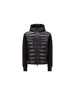 Пуховик с вязаными рукавами для отдыха после катания, Black Moncler grenoble