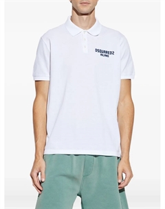 Рубашка поло с логотипом, белый Dsquared2