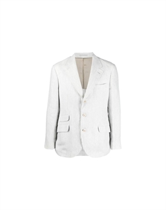 Однобортный полосатый пиджак, Light Gray Brunello cucinelli