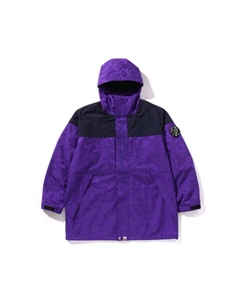 Сплошной камуфляжный жаккардовый длинный плащ, Purple PPX A bathing ape®