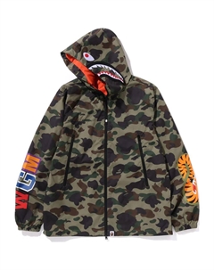 Первая камуфляжная худи с акулой, Green A bathing ape®