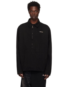 Черная рубашка с молнией до середины бедра We11done