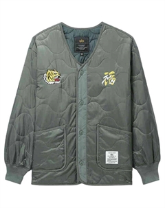 Стеганая бомбер-куртка, Army Green Alpha industries