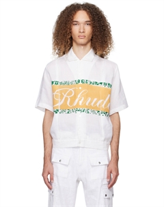 Белая рубашка со складками Rhude