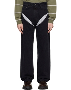 Черные джинсы с вырезами, Evergreen black Y / project