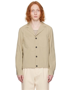 Бежевая рубашка с длинным рукавом и карманами Officine Generale Officine generale