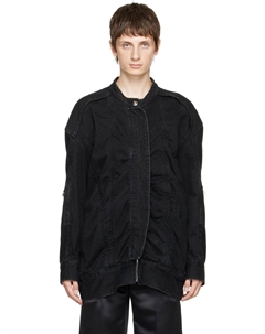 Черный джинсовый бомбер We11done