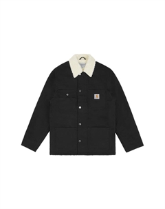 Пальто с бархатистой текстурой Men's Black, Black Carhartt wip