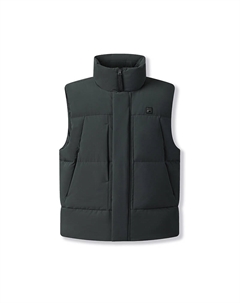 Белая пуховая жилетка мужская тёмно-зелёная, Dark Green-DG Fila