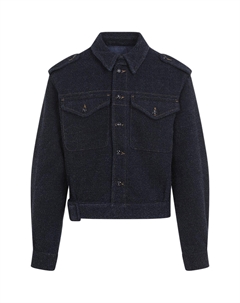 Приталенная джинсовая куртка с воротником и пуговицами, Black Givenchy