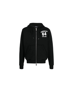 Толстовка с капюшоном и молнией DSQUARED2 с логотипом, Black Dsquared2