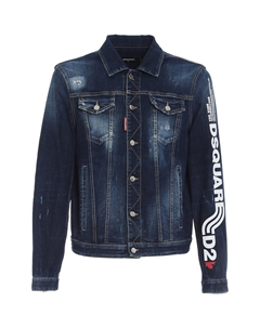 Джинсовая куртка мужская синяя, Blue Dsquared2