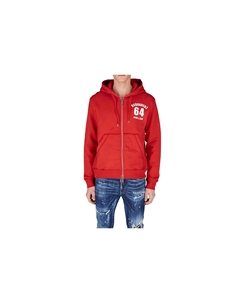Толстовка с капюшоном и молнией DSQUARED2 с логотипом, Red Dsquared2