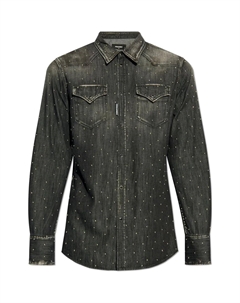 Джинсовая рубашка с заклёпками, Black Dsquared2