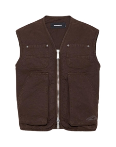 DSQUARED2 Жилет на молнии, Chocolate Dsquared2