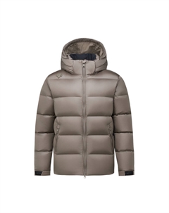 Спортивная куртка мужская укороченная блестящая утепленная пуховая, BR-Walnut Descente