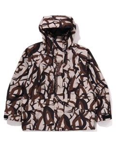 Бейп пробный камуфляжный сноубордический пуховик, Red A bathing ape®