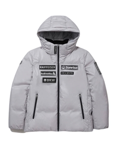 Серый пуховик для мужчин, Gray Descente