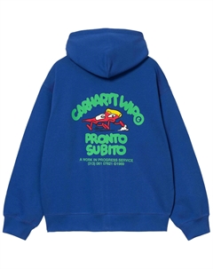 Приталенная худи на молнии, Blue Carhartt wip