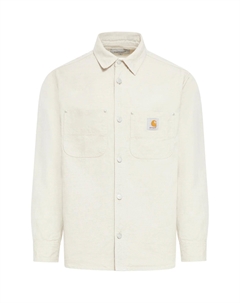 Ватная рубашка с нашивкой, White Carhartt wip
