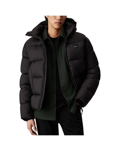 Куртка Hooded Puffer, черный Calvin klein