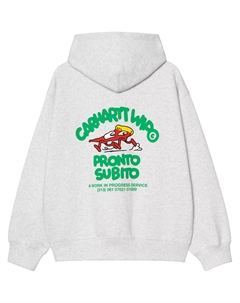 Принтованный худи на молнии, Gray Carhartt wip