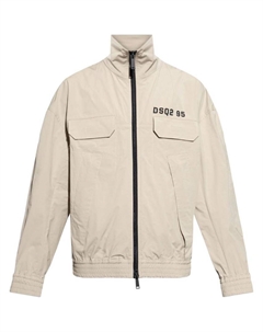 Куртка-бомбер с принтом логотипа, Light Beige Dsquared2