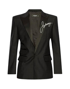 Приталенный пиджак с принтом логотипа, Black Dsquared2