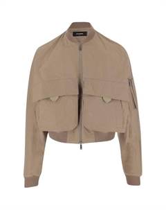 Куртка-бомбер с принтом логотипа, Beige Dsquared2