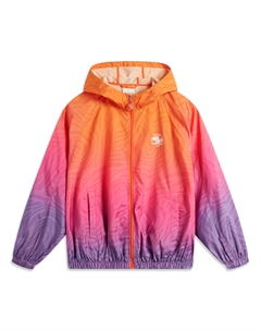 Тренч спортивного стиля с ярким оранжевым принтом, Vibrant Orange All over Print Li-ning