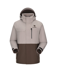 Ветровка мужская водонепроницаемая ветрозащитная дышащая, Wheat Khaki/French Brown Camel