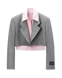 Короткий жакет готового кроя, Light Heather Gray Alexander wang