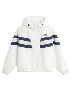 Тренч спортивный мужской цвета слоновой кости и темно-корабельного синего, Ivory/Dark Ship Blue Li-ning