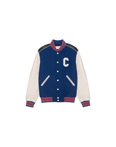 Объемная шерстяная куртка плюш, Cobalt Blue Celine