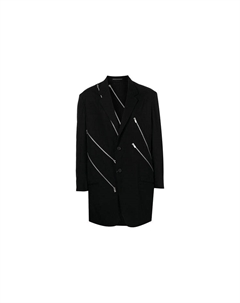 Однобортный блейзер с застежкой-молнией, Black Yohji yamamoto