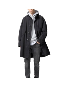 Черное мужское пальто, Black Uniqlo