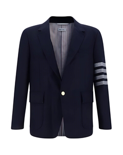 Однобортный полосатый приталенный пиджак, Marine Blue Thom browne