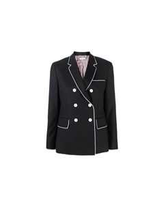 Двубортный спортивный пиджак с контрастной отделкой, Black Thom browne